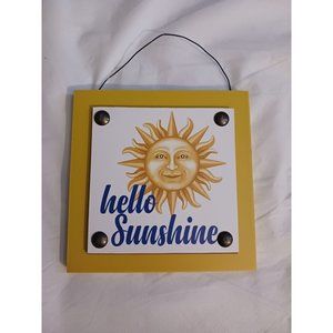 Vintage "HELLO SUNSHINE" Wall Hanging